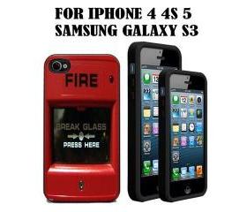 Fire Alarm Custom Case/Cover FOR Apple IPhone 4 5 Samsung S3 /S4 BLACK/WHITE WITH FREE SCREEN PROTECTOR