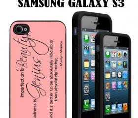 Marilyn Monroe quotes Custom Case/Cover FOR Apple IPhone 4 5 Samsung S3 /S4 BLACK/WHITE WITH FREE SCREEN PROTECTOR
