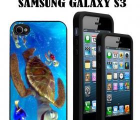 Finding Nemo Turtle Custom Case/Cover FOR Apple IPhone 4 5 Samsung S3 /S4 BLACK/WHITE WITH FREE SCREEN PROTECTOR